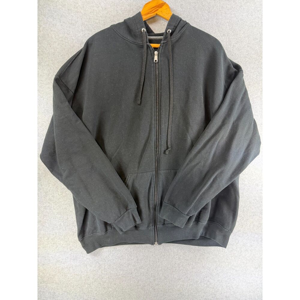 Fruit of the Loom Men’s 3XL Black Full Zip Fleece Hoodie Sweatshirt 3756